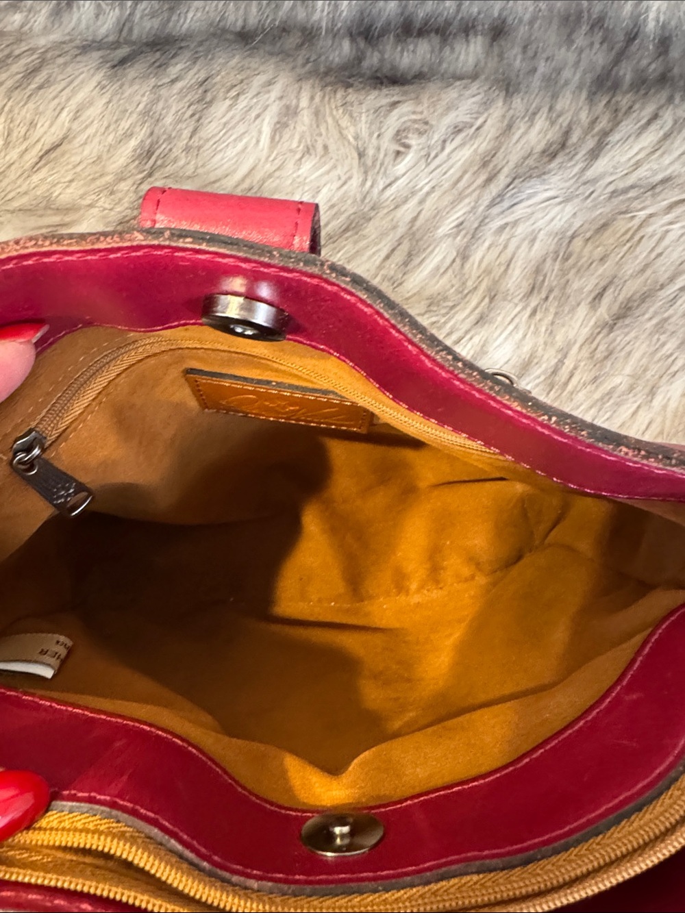 Patricia Nash Red Leather Crossbody Bag with Buckle Strap - Picture 3 of 13